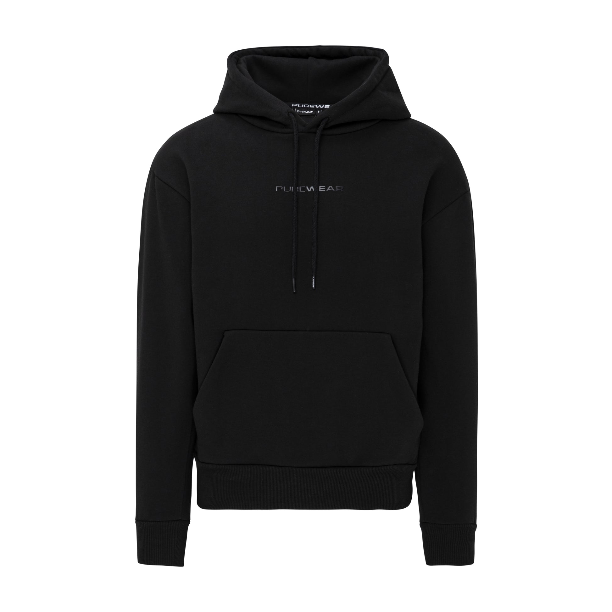 Purewear Black Heavyweight Hoodie — Premium Cotton Teamwear
