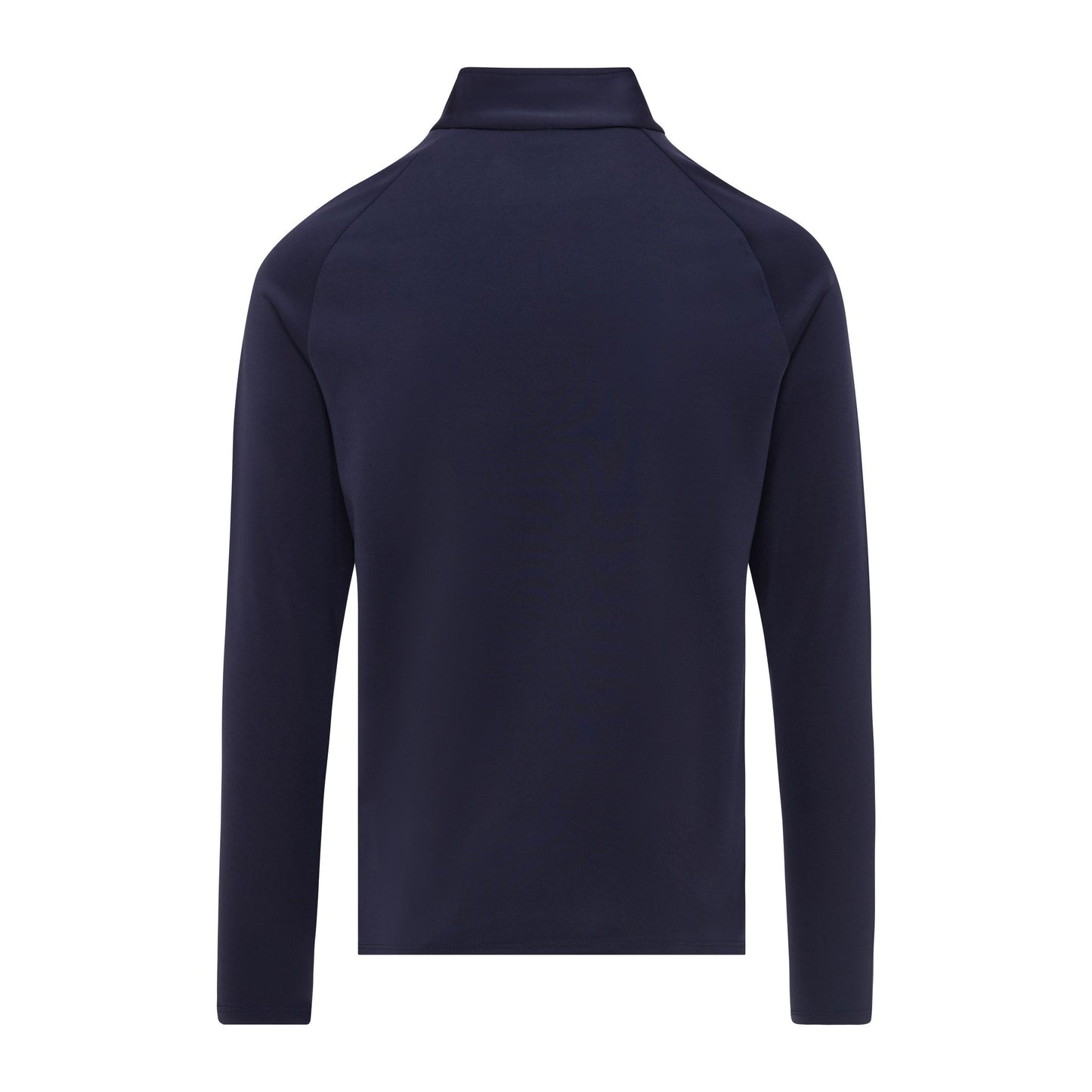 Navy blue long-sleeve shirt on a white background