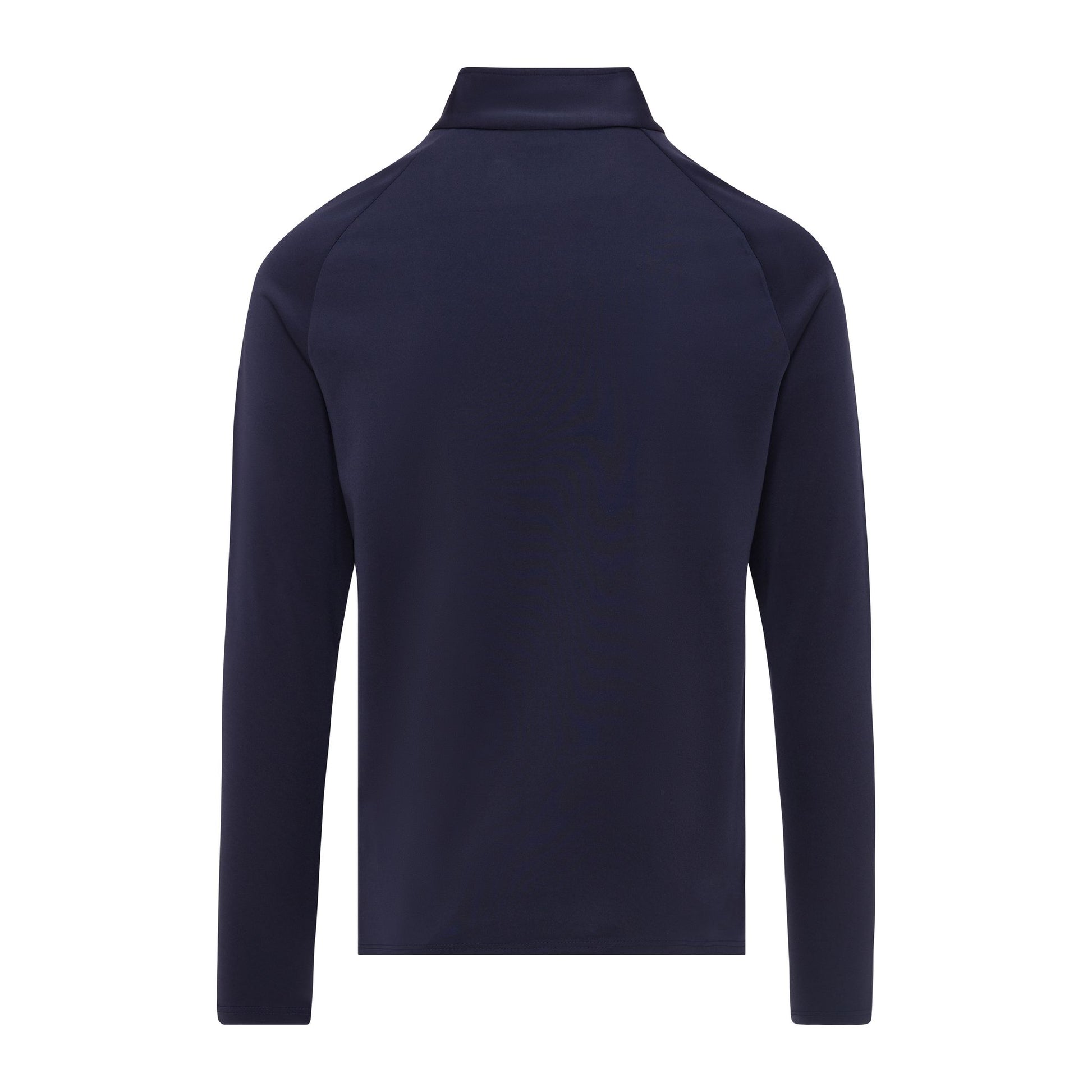 Navy blue long-sleeve shirt on a white background
