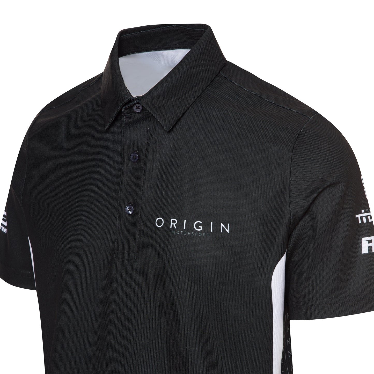 Purewear signature pique polo Origin Motorsports edition with custom team branding
