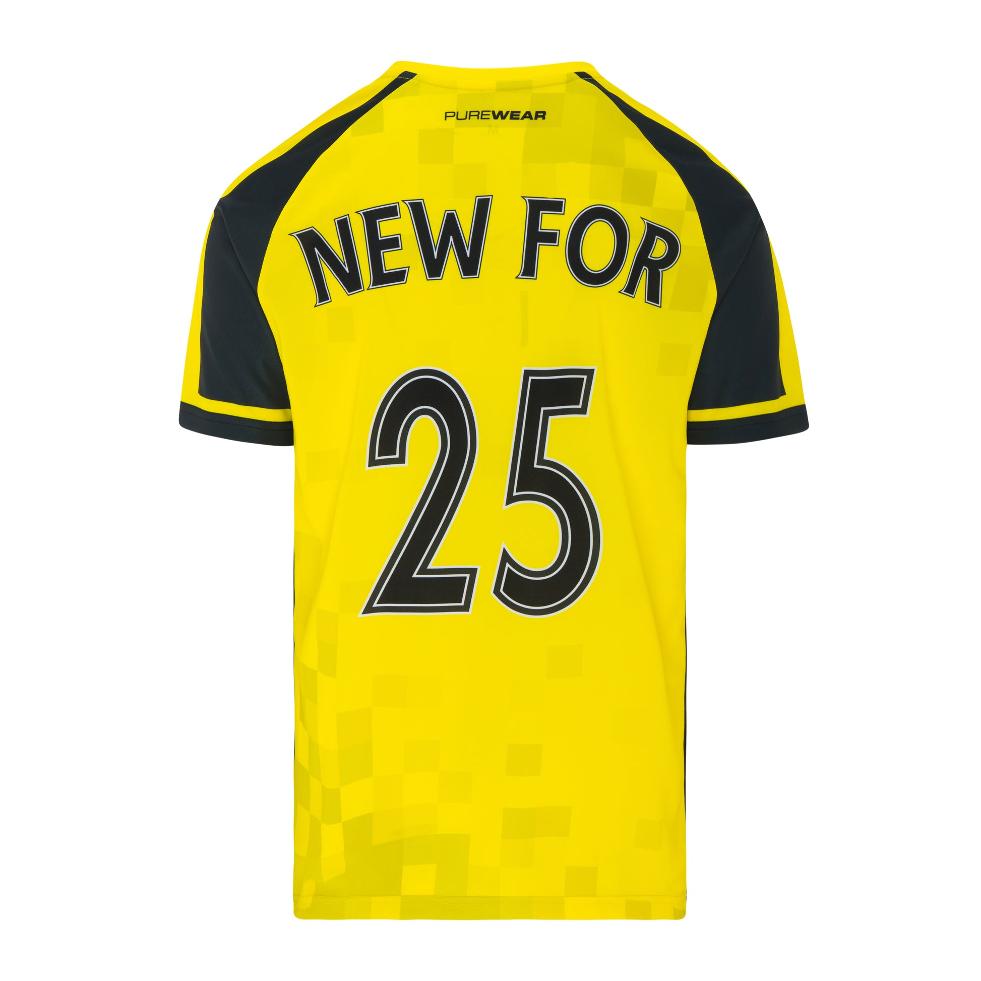 Purewear custom football shirt with breathable mesh panels and full team branding