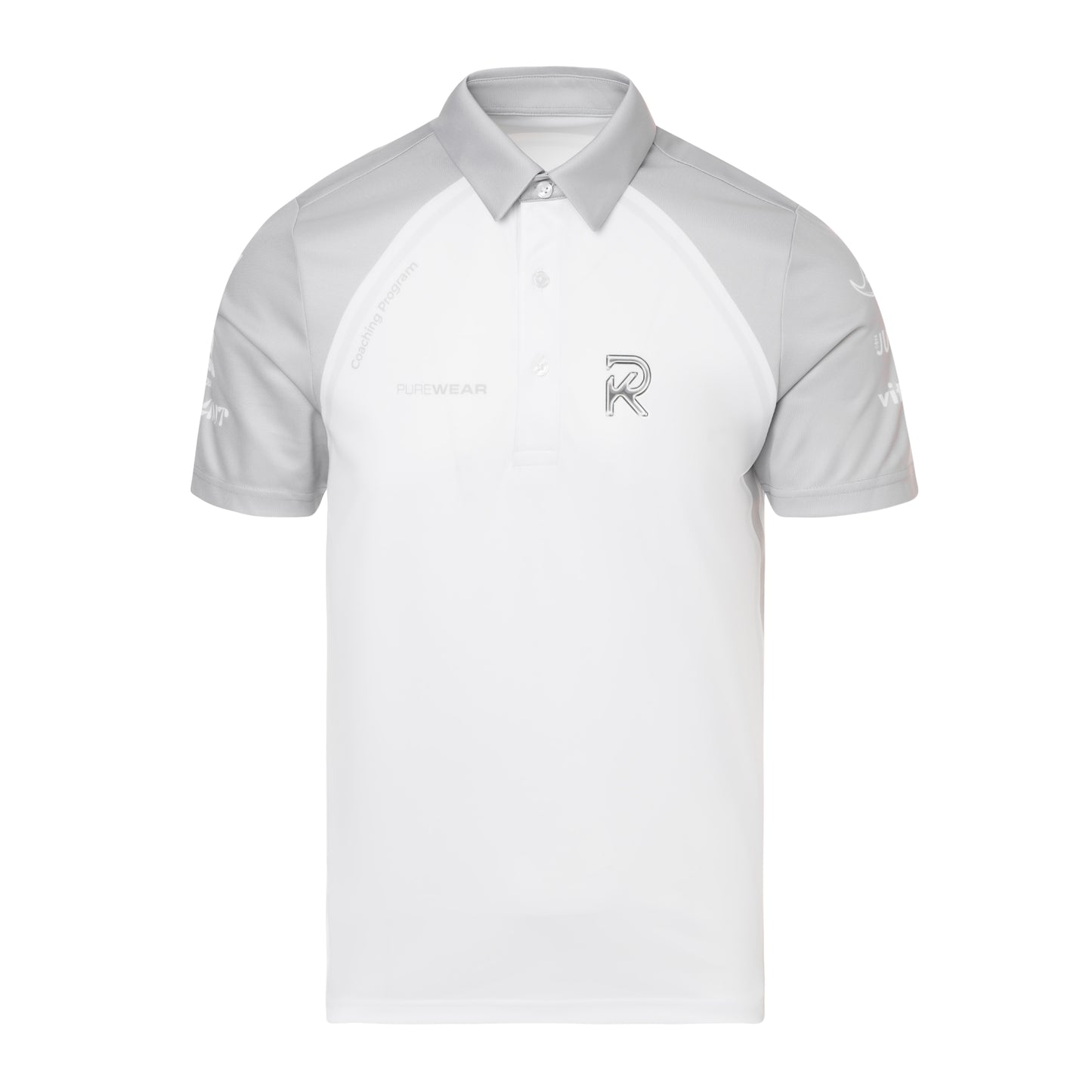 Purewear performance polo shirt with smooth finish and structured collar for custom teamwear branding