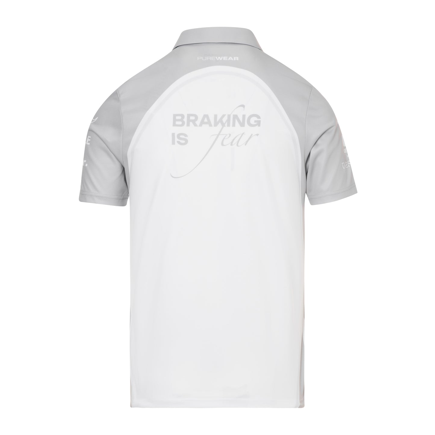 Purewear performance polo shirt with smooth finish and structured collar for custom teamwear branding