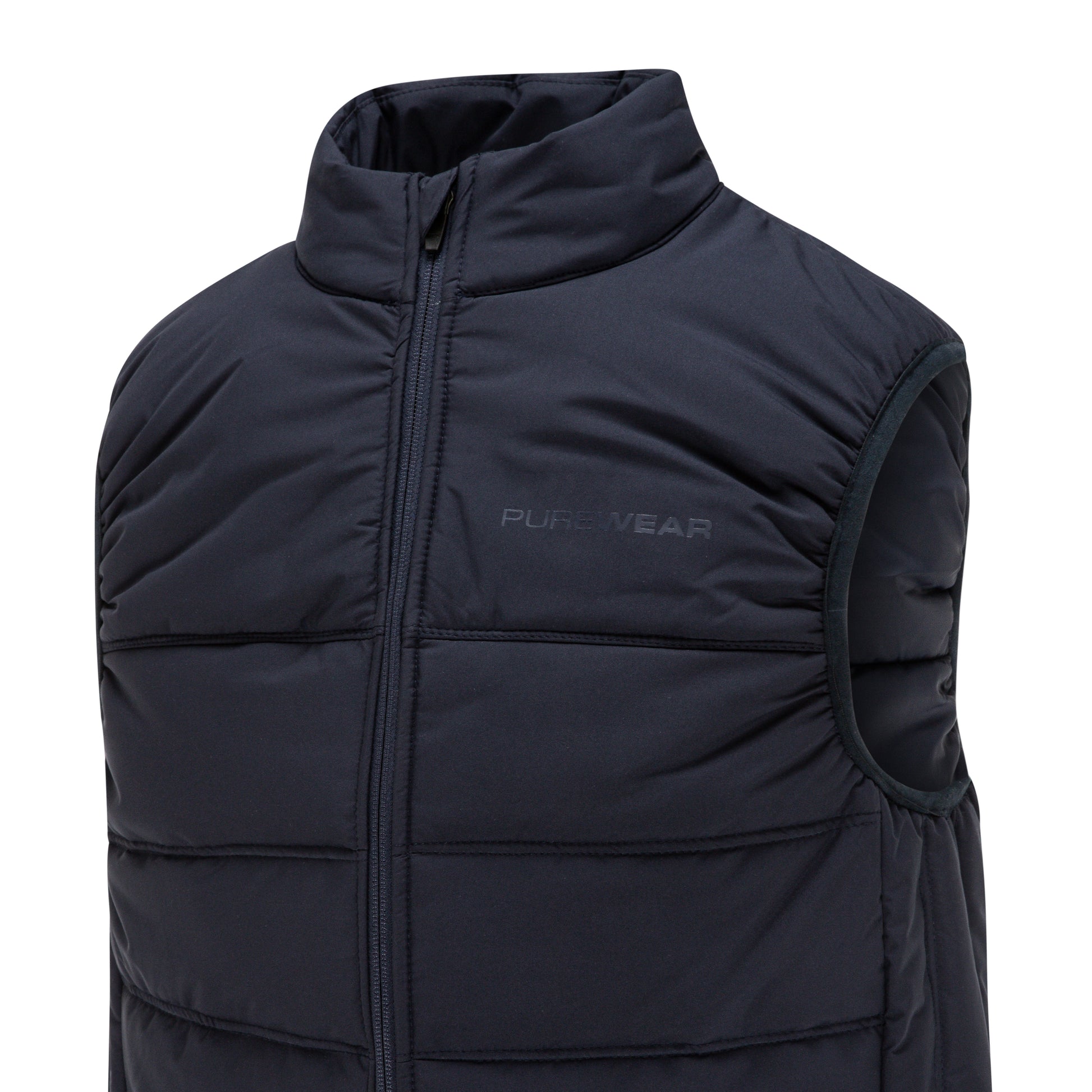 Purewear custom quilted gilet — premium insulated motorsport and team outerwear with custom ‎branding