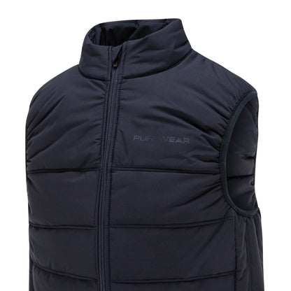 Purewear custom quilted gilet — premium insulated motorsport and team outerwear with custom ‎branding