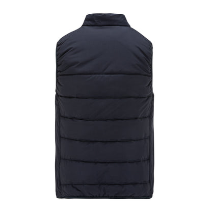 NAVY puffer vest on a white background
