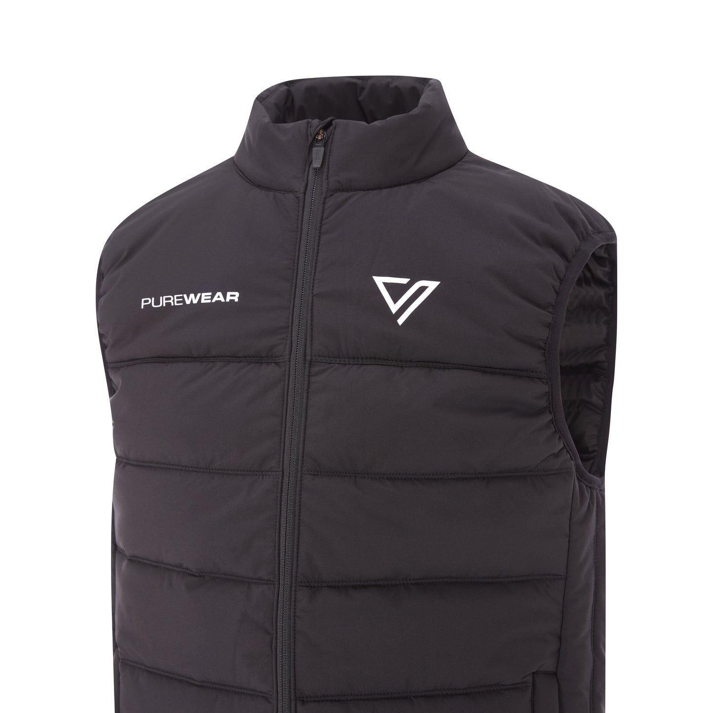 Quilted Gilet black by purewear custom teamwear