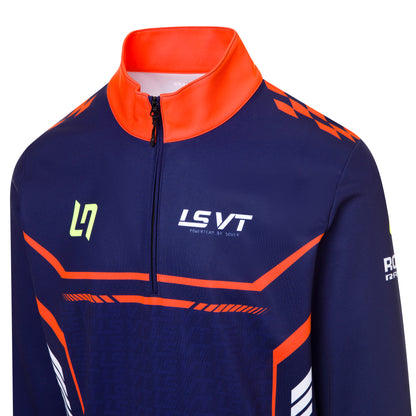 Purewear quarter zip fleece LSVT edition with full sublimation team branding for motorsport teamwear