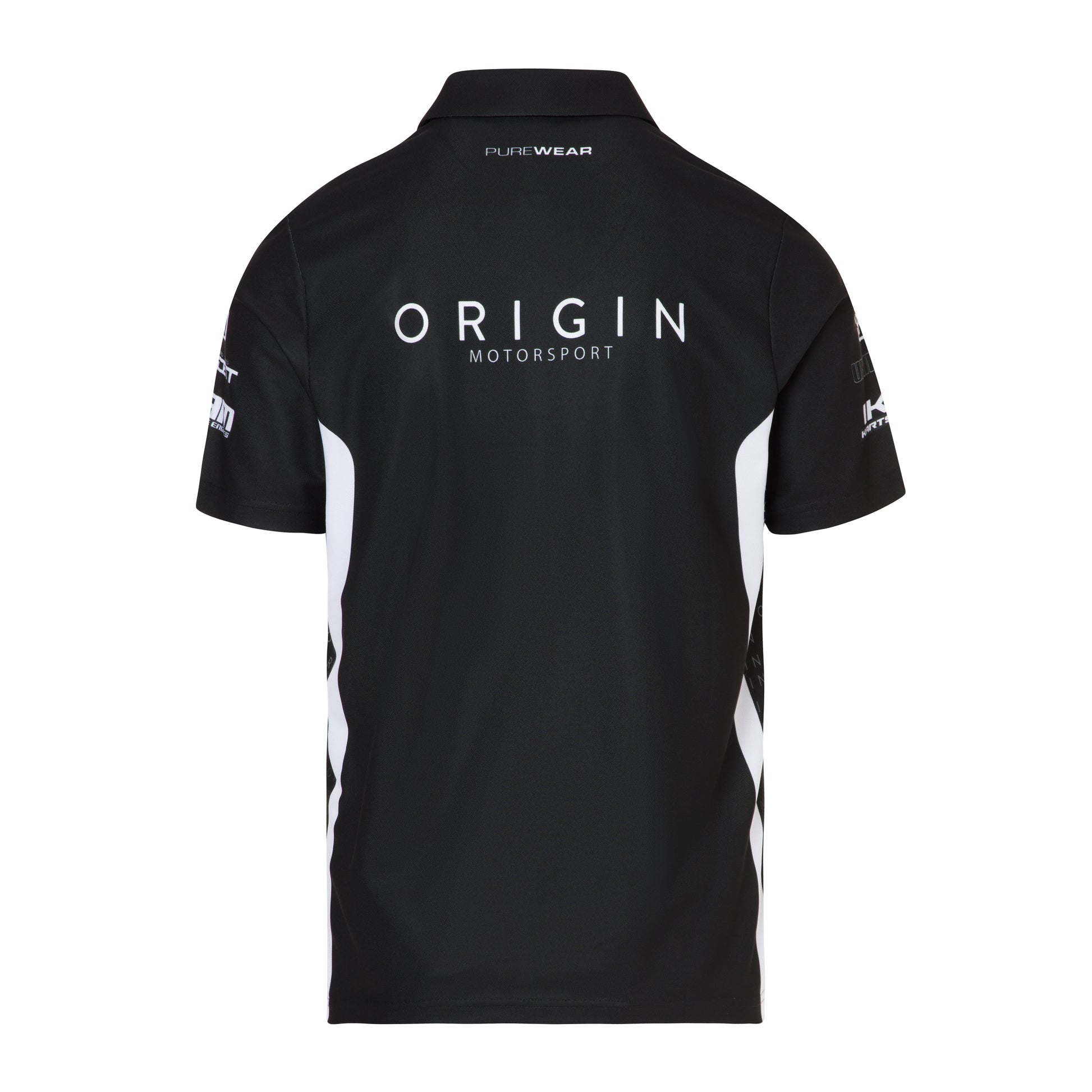 Purewear signature pique polo Origin Motorsports edition with custom team branding