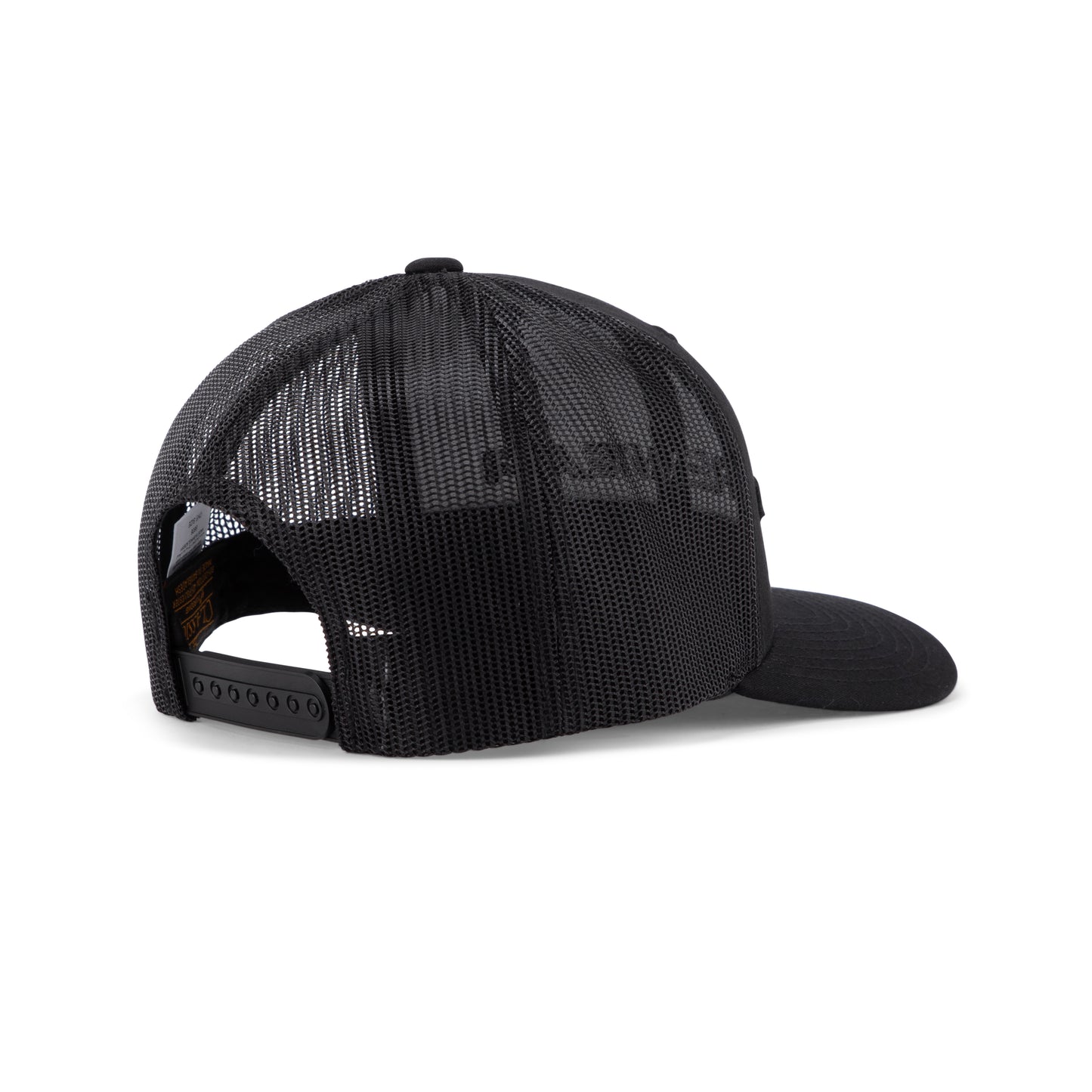 Black mesh cap on a white background